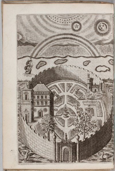 Illusztráció a "Partheneia Sacra: Avagy a Szent Parthenes titokzatos és finom kertje szimbolikusan felállított és jámbor eszközökkel és emblémákkal gazdagítva az ájtatos lelkek szórakoztatására" című könyvéből, Henry Hawkins, 1633 alkotó: P. van Langeren