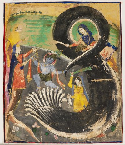 Krishna and the naga Kaliya alkotó: Pakistani School