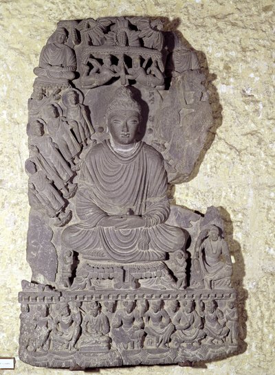 Ülő Buddha meditációban, 1-4. század alkotó: Pakistani School