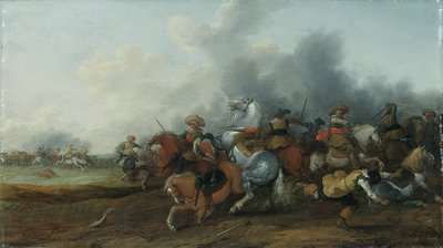 Egy lovassági összecsapás, 1632 alkotó: Palamedes Palamedesz