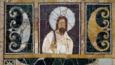 Krisztus arcát ábrázoló berakásos márvány, Rómából, Olaszországból, az ókeresztény időszakból származó műtárgy alkotó: Paleo Christian