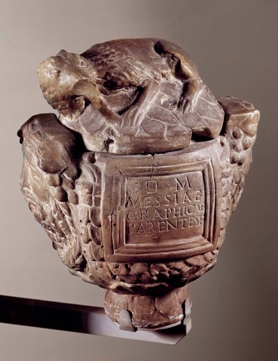 Cinery urna Messiae graphicae. Avranchesból. Saint Germain en Laye, Nemzeti Régészeti Múzeum alkotó: Paleo-Christian