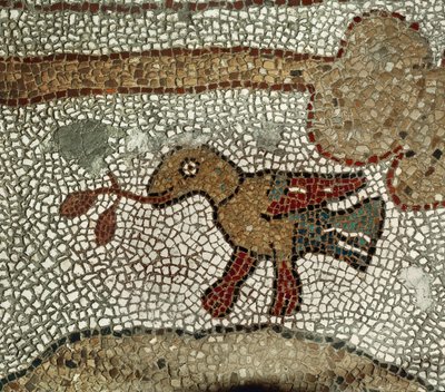 Galamb egy olajággal. Mozaik (mozaik) alkotó: Pantaleone Pantaleone