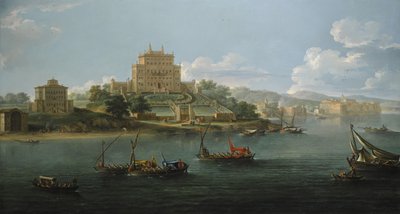 Kilátás a Villa Costagutira és a Villa Pamphiljra, Anzio és Nettuno között. alkotó: Paolo Anesi