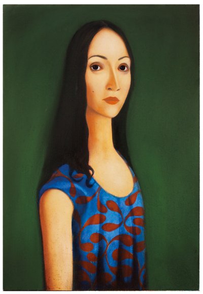 A kék ruha, 2017 (olaj, fapanel) alkotó: Paolo Perfranceschi