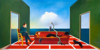 A terápia, 2021 (olaj, fapanel) alkotó: Paolo Perfranceschi