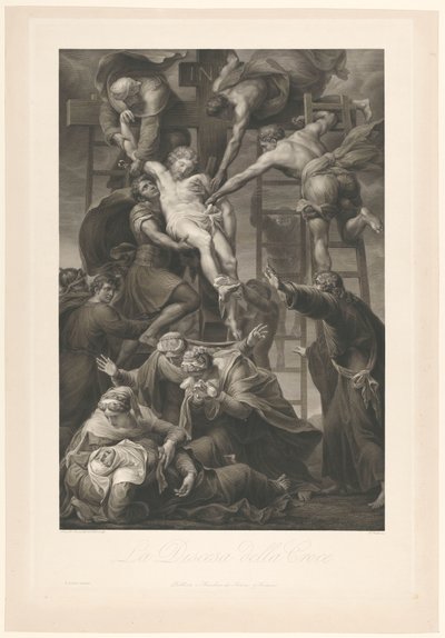 De kruisafneming La discesa della croce (cím a tárgyon) alkotó: Paolo Toschi
