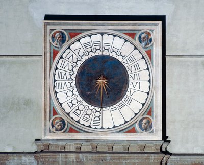 Óra számlapja próféták fejével alkotó: Paolo Uccello
