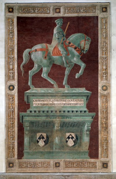 Sir John Hawkwood temetési emlékműve – freskó alkotó: Paolo Uccello