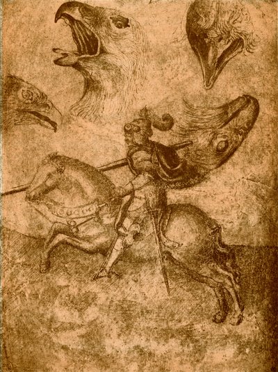 Lovag lándzsával és madártanulmányokkal alkotó: Paolo Uccello