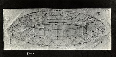 "Mazzocchio" (párnázott, hengerelt motorháztető) tanulmány (toll és tinta papíron) alkotó: Paolo Uccello