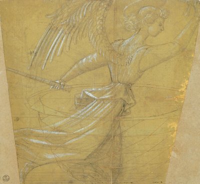 Study of chalice with angel alkotó: Paolo Uccello