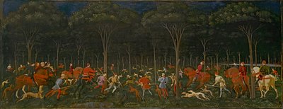 Vadászat az erdőben, 1465-70 körül alkotó: Paolo Uccello