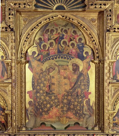 A poliptichon Szűz koronázása részlete alkotó: Paolo Veneziano