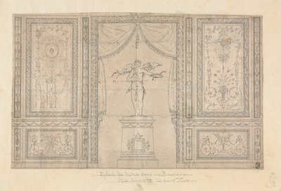 Ámor szobra egy falfülkében alkotó: Paolo Vincenzo Bonomini