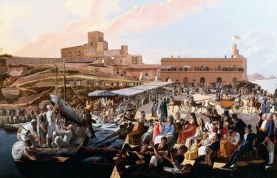Tonhalvágás a Passero-fokon a királyi család jelenlétében (olaj, vászon) alkotó: Paolo de Albertis