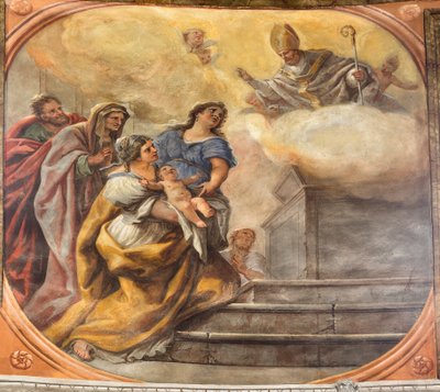 Szent Cataldo életét ábrázoló freskók alkotó: Paolo di Matteis