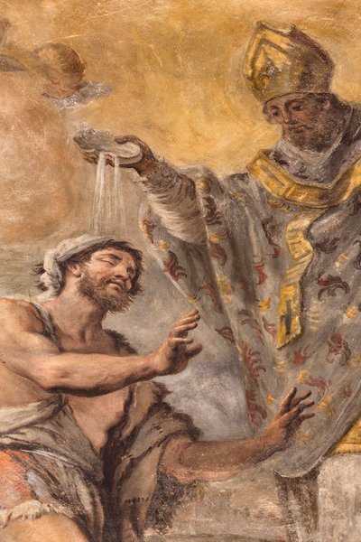 Szent Cataldo életét ábrázoló freskók alkotó: Paolo di Matteis