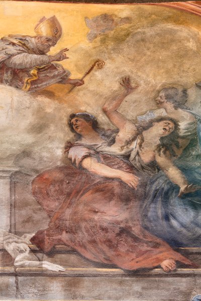Szent Cataldo életét ábrázoló freskók alkotó: Paolo di Matteis