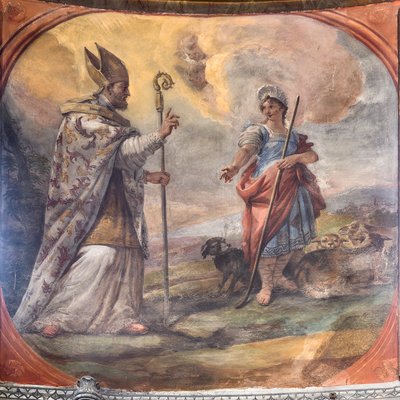 Szent Cataldo életét ábrázoló freskók alkotó: Paolo di Matteis