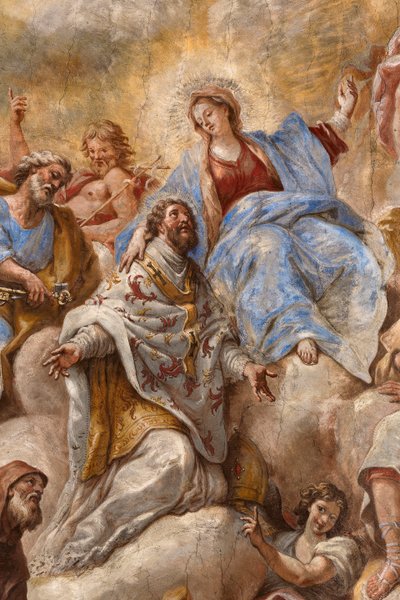 Szent Cataldo életét ábrázoló freskók alkotó: Paolo di Matteis