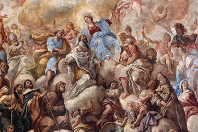 Szent Cataldo életét ábrázoló freskók alkotó: Paolo di Matteis