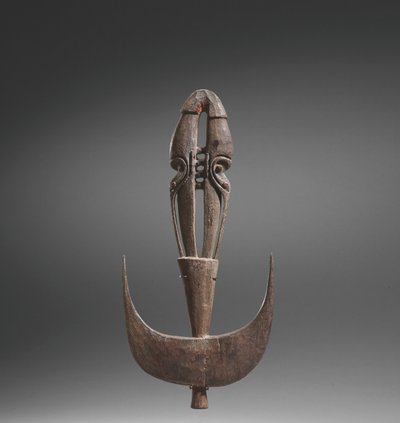 Felfüggesztési horog (Samban), Iatmul, Közép-Sepik, Pápua, Új-Guinea (fa) alkotó: Papua New Guinean