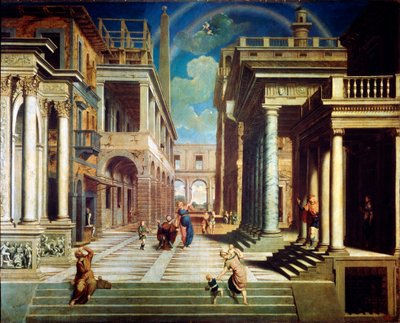 A Szibilla megjelenése Augustus császárnak, 1535. alkotó: Paris Bordone