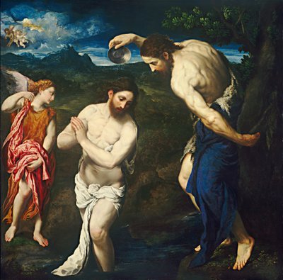 Krisztus megkeresztelkedése, c. 15351540. alkotó: Paris Bordone
