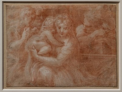 Szent család két szenttel alkotó: Parmigianino (1503 40)