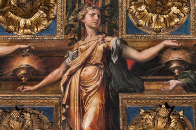 A három bölcs szűz és három bolond szűz, részlet a 3660863-ból alkotó: Parmigianino