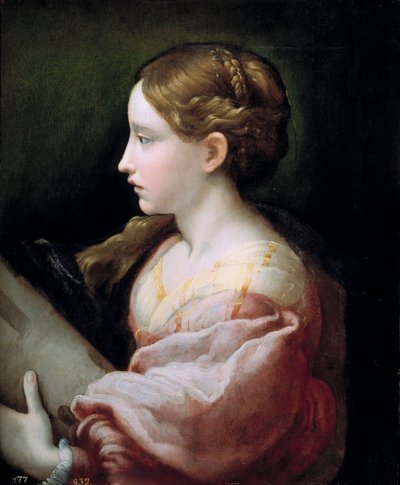 "" Sainte Barbe "" Peinture de Francesco Mazzola The Parmigianino dit Le Parmesan (1503-1540) vers 1522 Museo del Prado, Madrid alkotó: Parmigianino