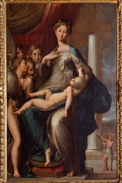 Szűz hosszú nyakkal - 1534 Olaj, fa alkotó: Parmigianino