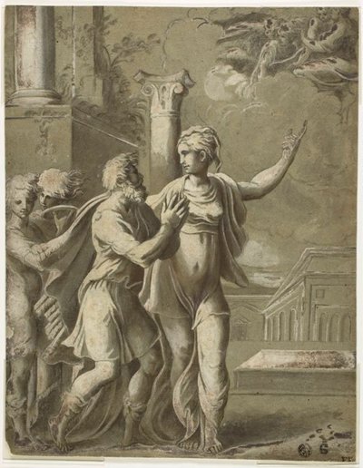 Augustus és a Tiburtine Szibilla alkotó: Parmigianino