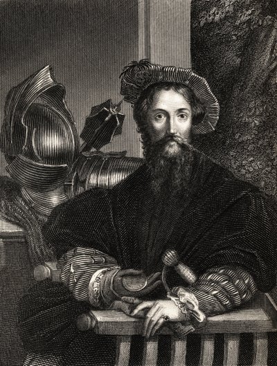Kolumbusz Kristóf (1451-1506) (metszet) alkotó: Parmigianino