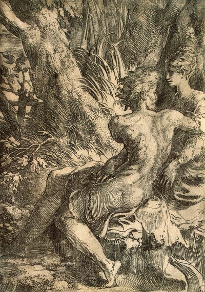 Szerelmesek, c1527. alkotó: Parmigianino