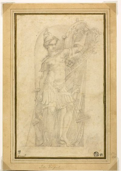 Minerva (vagy Bellona) egy piaci résben alkotó: Parmigianino