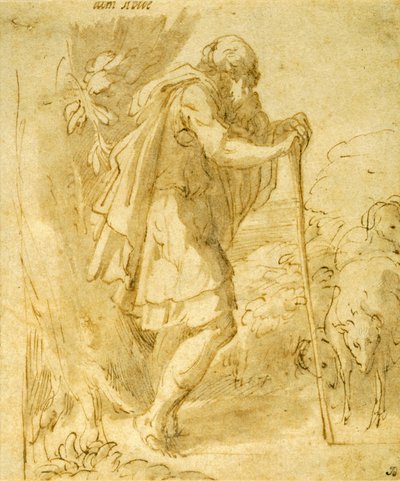 Öreg juhász botra támaszkodva alkotó: Parmigianino