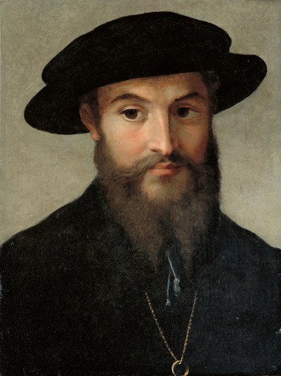 Egy szakállas férfi portréja alkotó: Parmigianino