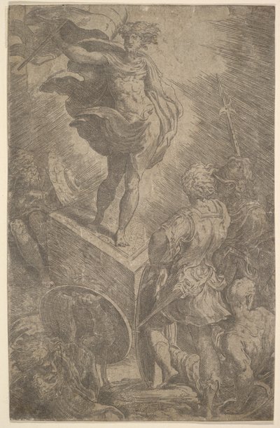 Feltámadás, 16. század eleje. alkotó: Parmigianino