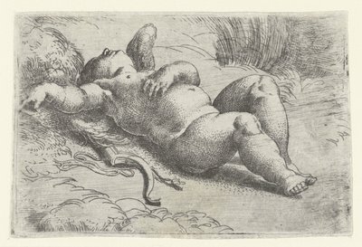Alvó Ámor alkotó: Parmigianino