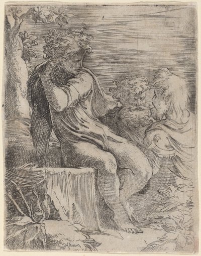A fiú és két öreg alkotó: Parmigianino