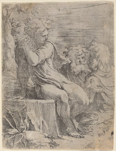 A fiú és két öreg alkotó: Parmigianino