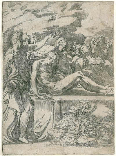 Krisztus temetése alkotó: Parmigianino