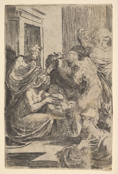 Születés, 16. század eleje. alkotó: Parmigianino