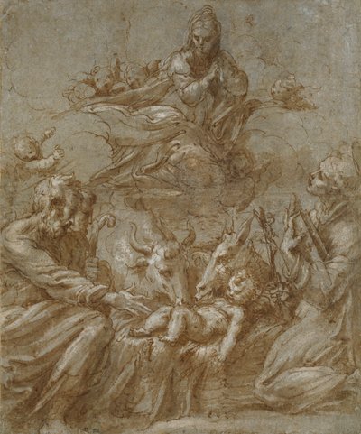 Krisztus születése, 1520-as évek alkotó: Parmigianino