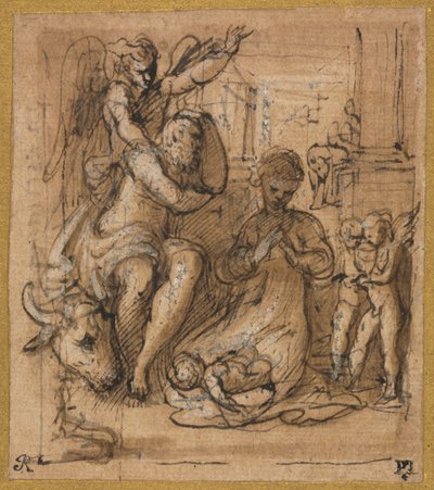 A Születés József álmával c. 152730. alkotó: Parmigianino