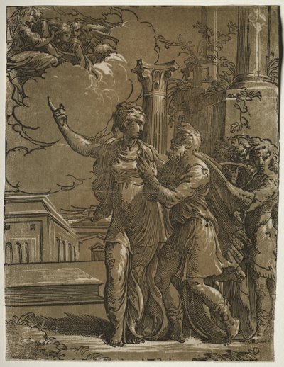 Tiburtine Sibyl és Augustus császár, Kr. e. 1527-153031. alkotó: Parmigianino