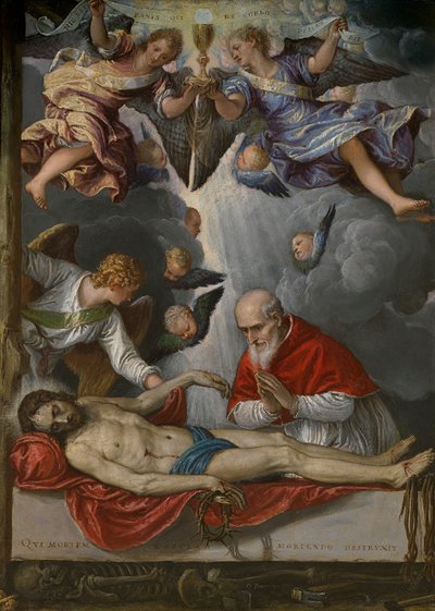 Spanyolul:  V. Pius által tisztelt halott Krisztus. alkotó: Parrasio Micheli