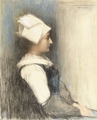 Egy breton lány, alkotó: Pascal Adolphe Jean Dagnan Bouveret